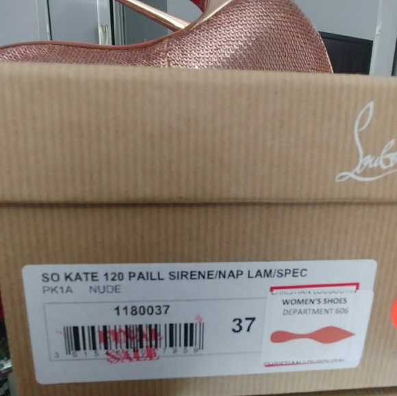 Christian Louboutin slightly used 1x rose gold heels. - Picture 2 of 13